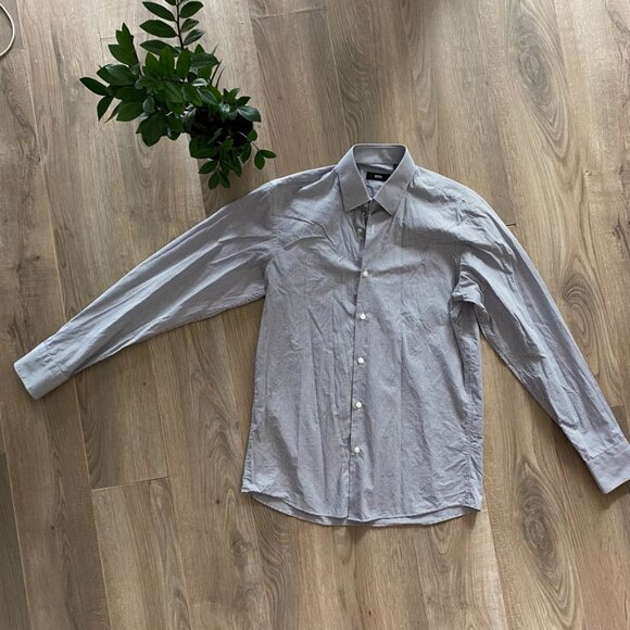 Hugo Boss Check Pattern Button-Down Dress Shirt - Picture 2 of 11